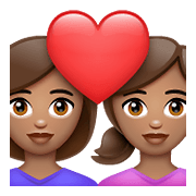 👩🏽‍❤️‍👩🏽 Emoji Pareja Enamorada - Mujer: Tono De Piel Medio, Mujer: Tono De Piel Medio en WhatsApp 2.21.23.23.