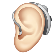 🦻🏻 Emoji Ohr mit Hörhilfe: helle Hautfarbe WhatsApp 2.21.23.23.