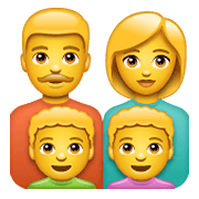 👨‍👩‍👦‍👦 Emoji Familie: Mann, Frau, Junge und Junge WhatsApp 2.21.23.23.