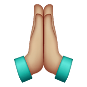 🙏🏼 Emoji Manos En Oración: Tono De Piel Claro Medio en WhatsApp 2.21.23.23.