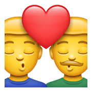 👨‍❤️‍💋‍👨 Emoji sich küssendes Paar: Mann, Mann WhatsApp 2.21.23.23.
