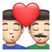 👨🏻‍❤️‍💋‍👨🏻 Emoji Beso - Hombre: Tono De Piel Claro, Hombre: Tono De Piel Claro en WhatsApp 2.21.23.23.