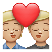 💏🏼 Emoji sich küssendes Paar, mittelhelle Hautfarbe WhatsApp 2.21.23.23.