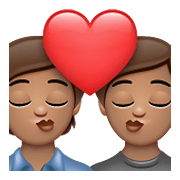 💏🏽 Emoji Beijo, Pele Morena na WhatsApp 2.21.23.23.