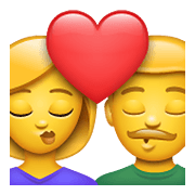 👩‍❤️‍💋‍👨 Emoji sich küssendes Paar: Frau, Mann WhatsApp 2.21.23.23.