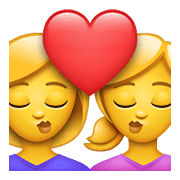 Émoji 👩‍❤️‍💋‍👩 Bisou : Femme Et Femme sur WhatsApp 2.21.23.23.