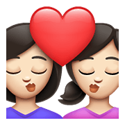 👩🏻‍❤️‍💋‍👩🏻 Emoji Beso - Mujer: Tono De Piel Claro, Mujer: Tono De Piel Claro en WhatsApp 2.21.23.23.