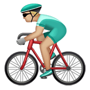 Émoji 🚴🏼‍♂️ Cycliste Homme : Peau Moyennement Claire sur WhatsApp 2.21.23.23.