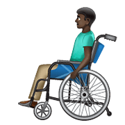 👨🏿‍🦽 Emoji Mann in manuellem Rollstuhl: dunkle Hautfarbe WhatsApp 2.21.23.23.