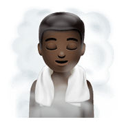 Emoji 🧖🏿‍♂️ Uomo In Sauna: Carnagione Scura su WhatsApp 2.21.23.23.