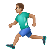 🏃🏽‍♂️ Emoji Hombre Corriendo: Tono De Piel Medio en WhatsApp 2.21.23.23.