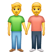 Emoji 👬 Due Uomini Che Si Tengono Per Mano su WhatsApp 2.21.23.23.