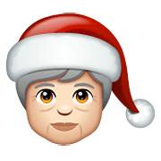 🧑🏻‍🎄 Emoji Mx Claus: Tono De Piel Claro en WhatsApp 2.21.23.23.