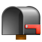 Émoji 📭 Boîte Aux Lettres Ouverte Drapeau Baissé sur WhatsApp 2.21.23.23.
