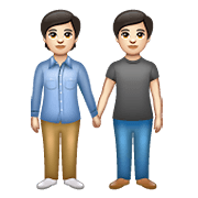 🧑🏻‍🤝‍🧑🏻 Emoji Dos Personas Dándose La Mano: Tono De Piel Claro en WhatsApp 2.21.23.23.