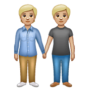 🧑🏼‍🤝‍🧑🏼 Emoji sich an den Händen haltende Personen: mittelhelle Hautfarbe WhatsApp 2.21.23.23.