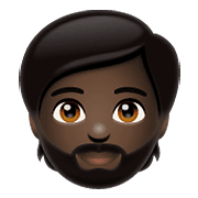 Emoji 🧔🏿 Uomo Con La Barba: Carnagione Scura su WhatsApp 2.21.23.23.