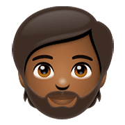 🧔🏾 Emoji Persona Con Barba: Tono De Piel Oscuro Medio en WhatsApp 2.21.23.23.