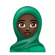 🧕🏿 Emoji Frau mit Kopftuch: dunkle Hautfarbe WhatsApp 2.21.23.23.