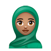 🧕🏽 Emoji Frau mit Kopftuch: mittlere Hautfarbe WhatsApp 2.21.23.23.