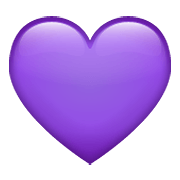 💜 Emoji Corazón Morado en WhatsApp 2.21.23.23.