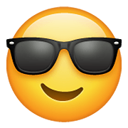 Emoji 😎 Faccina Con Sorriso E Occhiali Da Sole su WhatsApp 2.21.23.23.