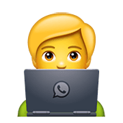 Émoji 🧑‍💻 Informaticien (tous Genres) sur WhatsApp 2.21.23.23.
