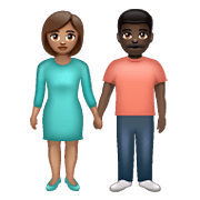 👩🏽‍🤝‍👨🏿 Emoji Mann und Frau halten Hände: mittlere Hautfarbe, dunkle Hautfarbe WhatsApp 2.21.23.23.