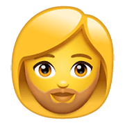 🧔‍♀️ Emoji Frau: Bart WhatsApp 2.21.23.23.