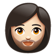 🧔🏻‍♀️ Emoji Mujer Con Barba Tono De Piel Claro en WhatsApp 2.21.23.23.