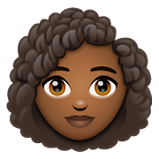👩🏾‍🦱 Emoji Mujer: Tono De Piel Oscuro Medio Y Pelo Rizado en WhatsApp 2.21.23.23.