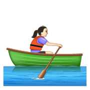 Emoji 🚣🏻‍♀️ Donna In Barca A Remi: Carnagione Chiara su WhatsApp 2.21.23.23.