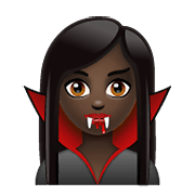 Émoji 🧛🏿‍♀️ Vampire Femme : Peau Foncée sur WhatsApp 2.21.23.23.