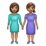 Émoji 👭🏽 Deux Femmes Se Tenant La Main : Peau Légèrement Mate sur WhatsApp 2.21.23.23.