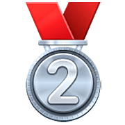 Émoji 🥈 Médaille D’argent sur WhatsApp 2.22.8.79.