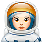 🧑🏻‍🚀 Emoji Astronaut(in): helle Hautfarbe WhatsApp 2.22.8.79.