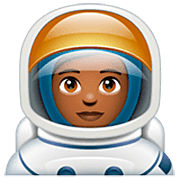 🧑🏾‍🚀 Emoji Astronauta: Pele Morena Escura na WhatsApp 2.22.8.79.