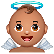 👼🏽 Emoji Bebê Anjo: Pele Morena na WhatsApp 2.22.8.79.