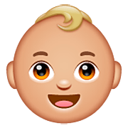 Emoji 👶🏼 Neonato: Carnagione Abbastanza Chiara su WhatsApp 2.22.8.79.
