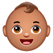 👶🏽 Emoji Baby: mittlere Hautfarbe WhatsApp 2.22.8.79.