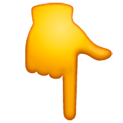 👇 Emoji Dorso De Mano Con índice Hacia Abajo en WhatsApp 2.22.8.79.