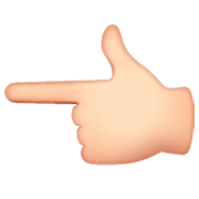 👈🏻 Emoji Dorso Da Mão Com Dedo Indicador Apontando Para A Esquerda: Pele Clara na WhatsApp 2.22.8.79.