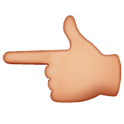 👈🏼 Emoji Dorso Da Mão Com Dedo Indicador Apontando Para A Esquerda: Pele Morena Clara na WhatsApp 2.22.8.79.