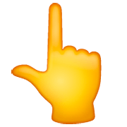 👆 Emoji nach oben weisender Zeigefinger von hinten WhatsApp 2.22.8.79.