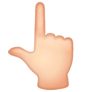 👆🏻 Emoji nach oben weisender Zeigefinger von hinten: helle Hautfarbe WhatsApp 2.22.8.79.