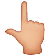 👆🏼 Emoji Dorso Da Mão Com Dedo Indicador Apontando Para Cima: Pele Morena Clara na WhatsApp 2.22.8.79.