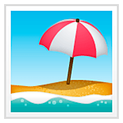 Emoji 🏖️ Spiaggia Con Ombrellone su WhatsApp 2.22.8.79.