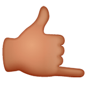 Emoji 🤙🏽 Mano Con Gesto Di Chiamata: Carnagione Olivastra su WhatsApp 2.22.8.79.