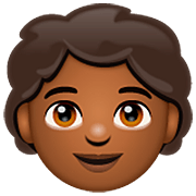🧒🏾 Emoji Criança: Pele Morena Escura na WhatsApp 2.22.8.79.