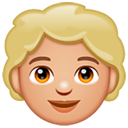 Emoji 🧒🏼 Bimbo: Carnagione Abbastanza Chiara su WhatsApp 2.22.8.79.